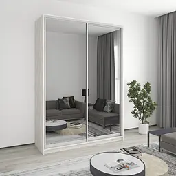 Шафа-купе дводверна MebelStar Комбо AL 2 Дзеркала 170x45x240 см Аляска сірий (MBS-4174)