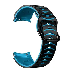 Ремінець для Samsung Galaxy Watch 5 44mm - чорно-синій ширина кріплення 20мм силікон Watchbands Scales (W35-4WB91937766) - мініатюра 3