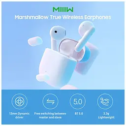 Навушники Xiaomi TWS MiiiW TWS Wireless Earbuds Marshmallow White (MWTW03) - мініатюра 4