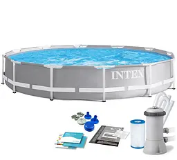 Каркасний басейн з фільтрувальним насосом для очищення води Intex 366 * 76 см - мініатюра 2