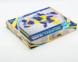Дерев’яний пазл PuzzleOk Карта України двошарова дерев'яна настінна синьо-жовта 60х90 см - мініатюра 3