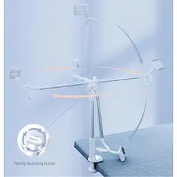 Тримач для телефону Baseus Otaku Life Rotary Adjustment Lazy Holder SULR-0G Silver - мініатюра 5