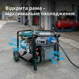 Konner & Sohnen Генератор газобензиновий інверторний KS 6500iEG, LPG 230В, 6.0/6.5кВт, електростартер, 46кг - мініатюра 4