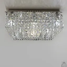 Люстра на 9 ламп ESLLSE KRYSTAL S E14 500x500x170 мм Хром - мініатюра 2
