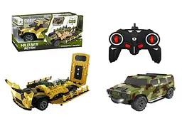 Машинка на радіокеруванні військовий джип розкладається в базу Military Action 869-30A, коробка 30х14х14, 2 см