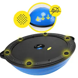 Балансувальна платформа (півсфера) Cornix Bosu Ball 58 см з еспандерами Blue XR-0457 - мініатюра 3