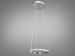 LED люстра в передпокій, 26W, одне алюмінієве кільце, колір-хром - мініатюра 2