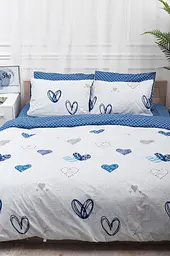 Комплект постільної білизни Moon&Star King Size 220x240 наволочки 2х40х60 Bessi Love Бязь Gold Люкс - мініатюра 2