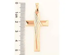 Кулон Xuping Позолота 18K "Хрест з візерунком» для ланцюжка до 7мм (262389) - мініатюра 2