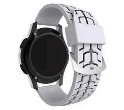 Силіконовий ремінець Primo Splint для годинника Samsung Gear S3 Classic SM-R770/Frontier RM-760 White Black - мініатюра 2