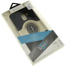 Чохол-накладка iPaky 360° Free Rotation Ring Holder case Samsung Galaxy A8 Plus A730F Gold - мініатюра 2