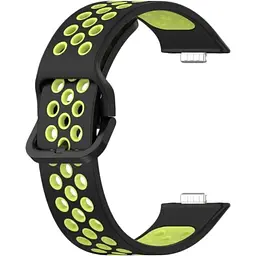 Ремінець DK CDK для Huawei Watch Fit 4 Silicone Sport Band Nike (017791) (black / green)