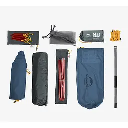 Намет Naturehike Mongar UL NH19M002-J двомісний ультралегкий темно-синій - мініатюра 8