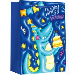 Пакет подарунковий Крокодил Birthday 760448ML Різнокольоровий shop (4820252760448)