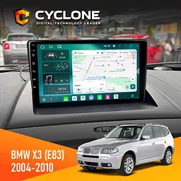 Штатна магнітола BMW X3 (E83) 2004-2010 Cyclone C9-013 4x64 DSP 4G Cyclone (НФ-00007193)