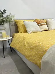 Комплект постільної білизни Ecotton полуторний 250951 Квiтка на жовтому (24278) - мініатюра 3