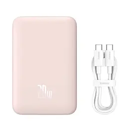 Портативна батарея Baseus Magnetic Xiaomini Wireless Fast Charge Power Bank 10000 mAh 20W PPCX030004 Pink - мініатюра 2