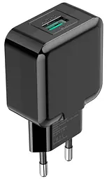 Мережевий зарядний пристрій Grand-X (1xUSB 5В/2.1А) Black (CH-03B) - мініатюра 3
