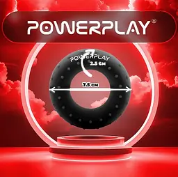 Еспандер кистьовий силіконовий PowerPlay PP-4338 Hand Grip Hard 30 кг Чорний (PP_4338_Black_30kg) - мініатюра 4