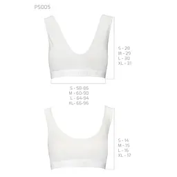 Спортивний топ з еластичної бавовни Passion PS005 TOP L, white - мініатюра 6