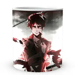 Кухоль GeekLand Атака Титанов Attack on Titan червоне пір'я AT.02.56 330 мл білий - мініатюра 3