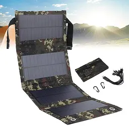 Складаний сонячний зарядний пристрій Solar panel 10 W B093SR3FSM Сонячна панель - мініатюра 7