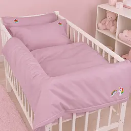 Дитяча постільна білизна MIRSON BABY Poplin Edition Unicorn Wild rose 110х160см (2200013086116)