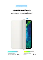 Чехол-книжка для планшета Apple iPad Pro 11 (2020)/Pro 11 (2021)/Pro 11 (2022) A2435/A2761/A2762, Original Smart Case, white, 11 , подставка на планшет, искусственная кожа, микрофибра, магнитная крышка с автоотключением экрана - мініатюра 4