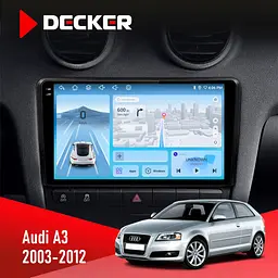 Штатная магнитола Audi A3 2003-2012 Decker D9-010 6x128, DSP, 4G, 2K Decker (НФ-00004620)