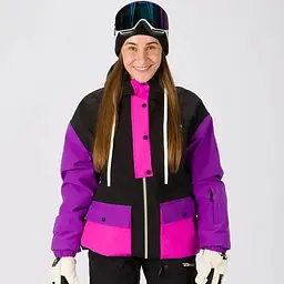 Куртка жіноча Rehall Stussy W 2026 M Чорний-Фіолетовий