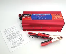 Автоінвертор 12 V-220 V перетворювач напруги з чистою синусоїдою для котла, насоса та холодильника 2200 W Eryuan 12 V-220 V 2200 Вт - мініатюра 4