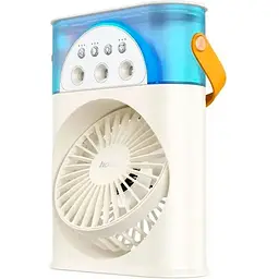 Зволожувач вентилятор Hoco Whale 2-in-1 multi-function humidifier DF11 3 speed, Abbient Light, 10h