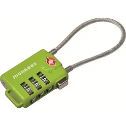 Брелок-замок Munkees 3609 TSA Cable Combi Lock Салатовий - мініатюра 2