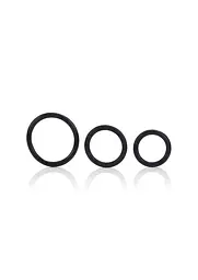 Набір ерекційних кілець Calexotics Rubber Ring, 3 шт (чорний)