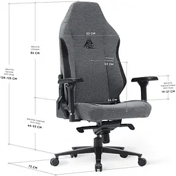 Геймерське крісло Mealux Cyberlux Ares Grey (GM-405 G) - мініатюра 6