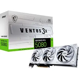 Відеокарта MSI GeForce RTX 5080 16GB VENTUS 3X OC White (G5080-16V3CW) EU [127248]
