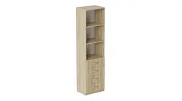 Пенал Анжело Ferrum-decor на 3 полиці із 4 ящиками 1900x500x380 ДСП Дуб Сонома 16 мм (FRD-104963)