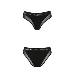 Трусики з прозорою вставкою Passion PS002 PANTIES M, black - мініатюра 5