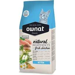 Сухий корм Ownat Classic Kitten для кошенят, з куркою, 1,5 кг