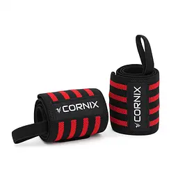 Бинти для зап'ясть (кистьові бинти) Cornix Wrist Wraps XR-0195 Black/Red - мініатюра 2