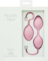 Розкішні вагінальні кульки Pillow Talk Frisky з кристалом, діаметр 3,2 см, вага 49-75 г, Pink - мініатюра 8