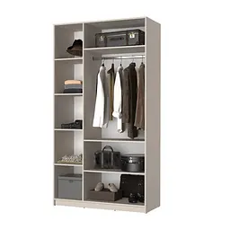 Шафа 3-дверна MebelStar Оскар Gloss BL-B, комплект полиць 120x52x220 см Дуб сонома/Білий (MBS-5198) - мініатюра 2