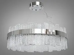 Підвісний світильник LED Diasha 817/600CH Silver, 140W, регульована висота, 60 см, кришталь, для коридору та вітальні - мініатюра 4