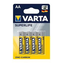 Батарейка Varta AA SUPERLIFE Zinc-Carbon R6 * 4 (02006101414)