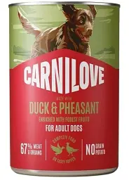Вологий корм для дорослих собак Carnilove з качкою та фазаном 400 г