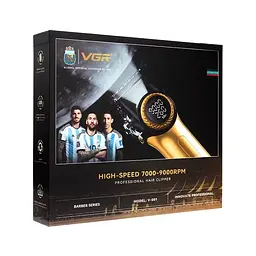 Машинка для стрижки VGR V-001 GGB 10 насадок 4600 mAh LED Золотистий (2747642956) - мініатюра 2
