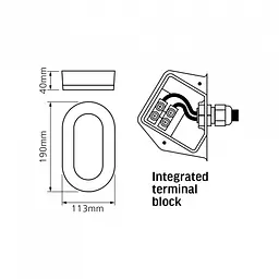 LED світильник ART IP65 овальний VIDEX VLE-BHFO-115 11W 5000K 220V - мініатюра 5