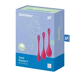 Набір вагінальних кульок Satisfyer Yoni Power 1, 3 шт., червоний - мініатюра 3