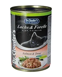 Консерви для котів Dr.Clauder's Selected Pearls Salmon&Trout з лососем та фореллю для здоров'я шкіри та вовни 400 г