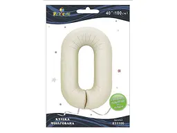 Кулька фольгована цифра PELICAN 40 (100 см) 1 0 молочна